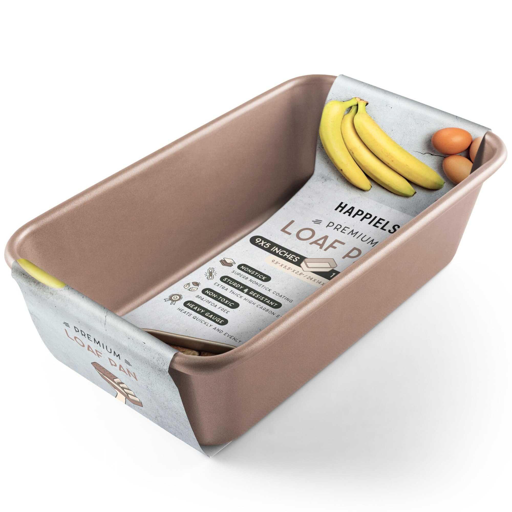 Nonstick 9x5 inch Bread Loaf Pan for Oven | PFOA & BPA Free Non Toxic Loaf Tin | Molds for Baking... | Amazon (US)