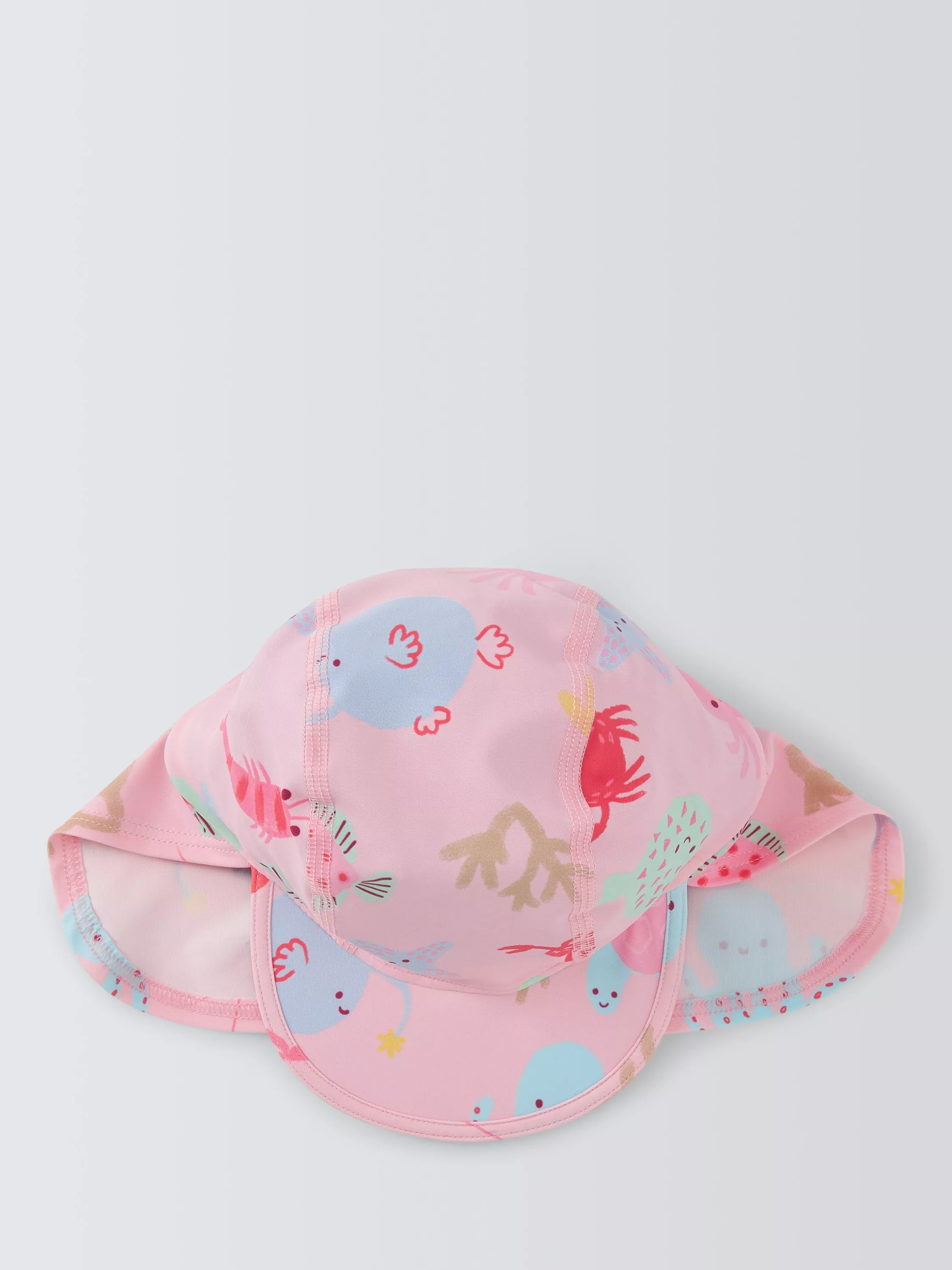 John Lewis Baby Under the Sea Keppi Safari Hat, Pink | John Lewis (UK)