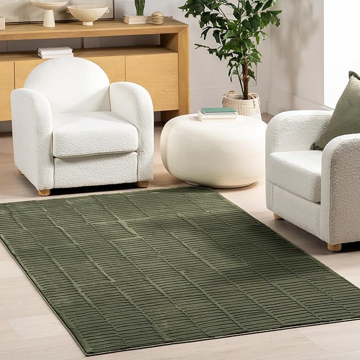 Nuloom Kailani Green, 9' x 12', Geometric, Soft and Cozy, High Traffic, Stain Resistant, Easy Cle... | Amazon (US)