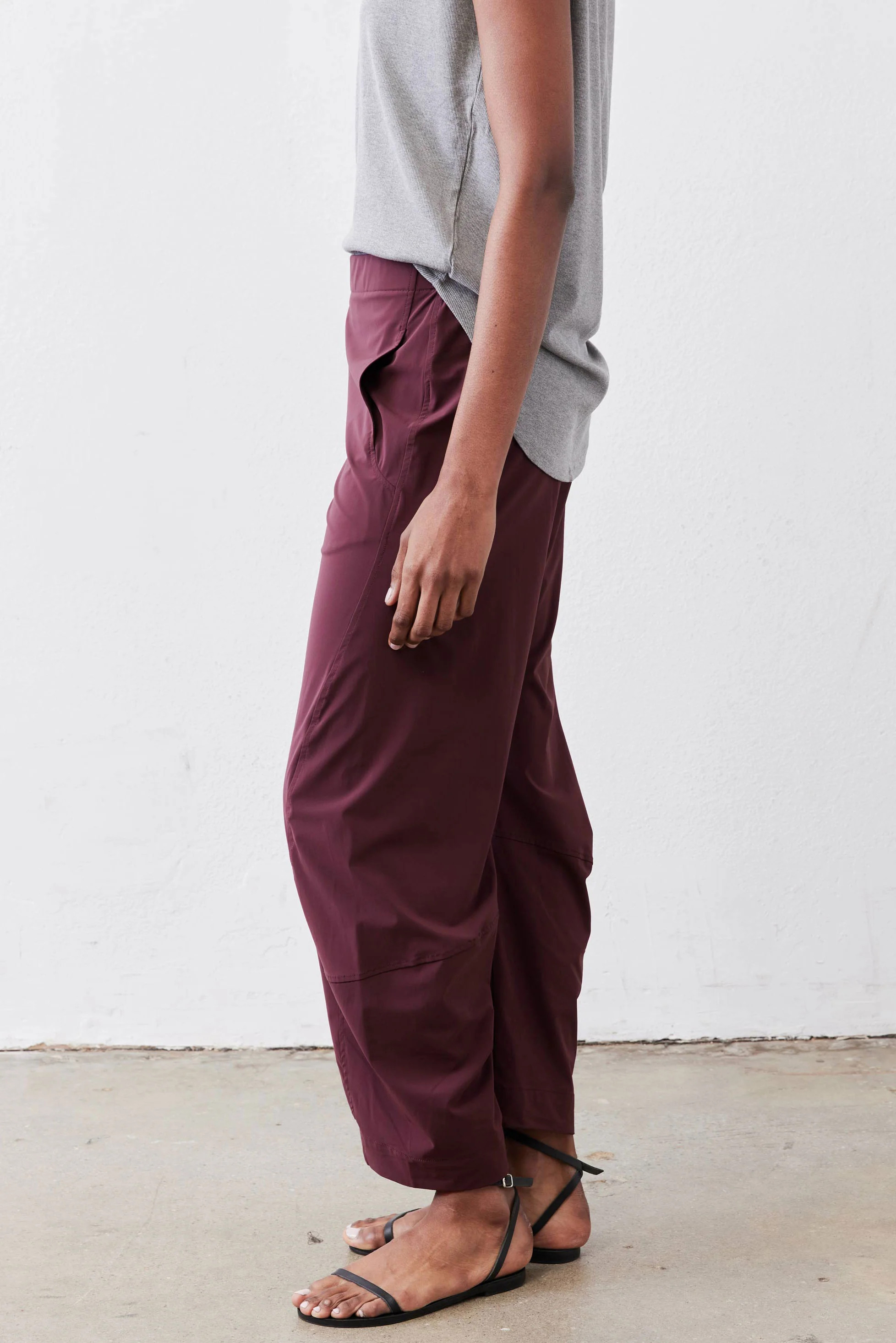 The On The Loose Work Pants | Aubergine Purple | Barrel Pants | Ruti