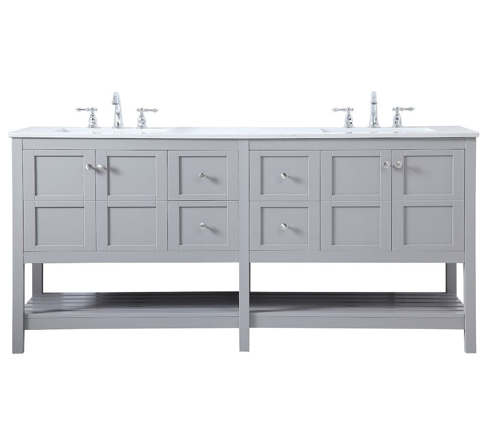 Reeves 72" Double Sink Vanity | Pottery Barn (US)