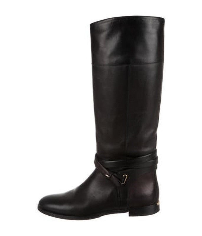 Burberry Leather Knee-High Boots Black Burberry Leather Knee-High Boots | The RealReal