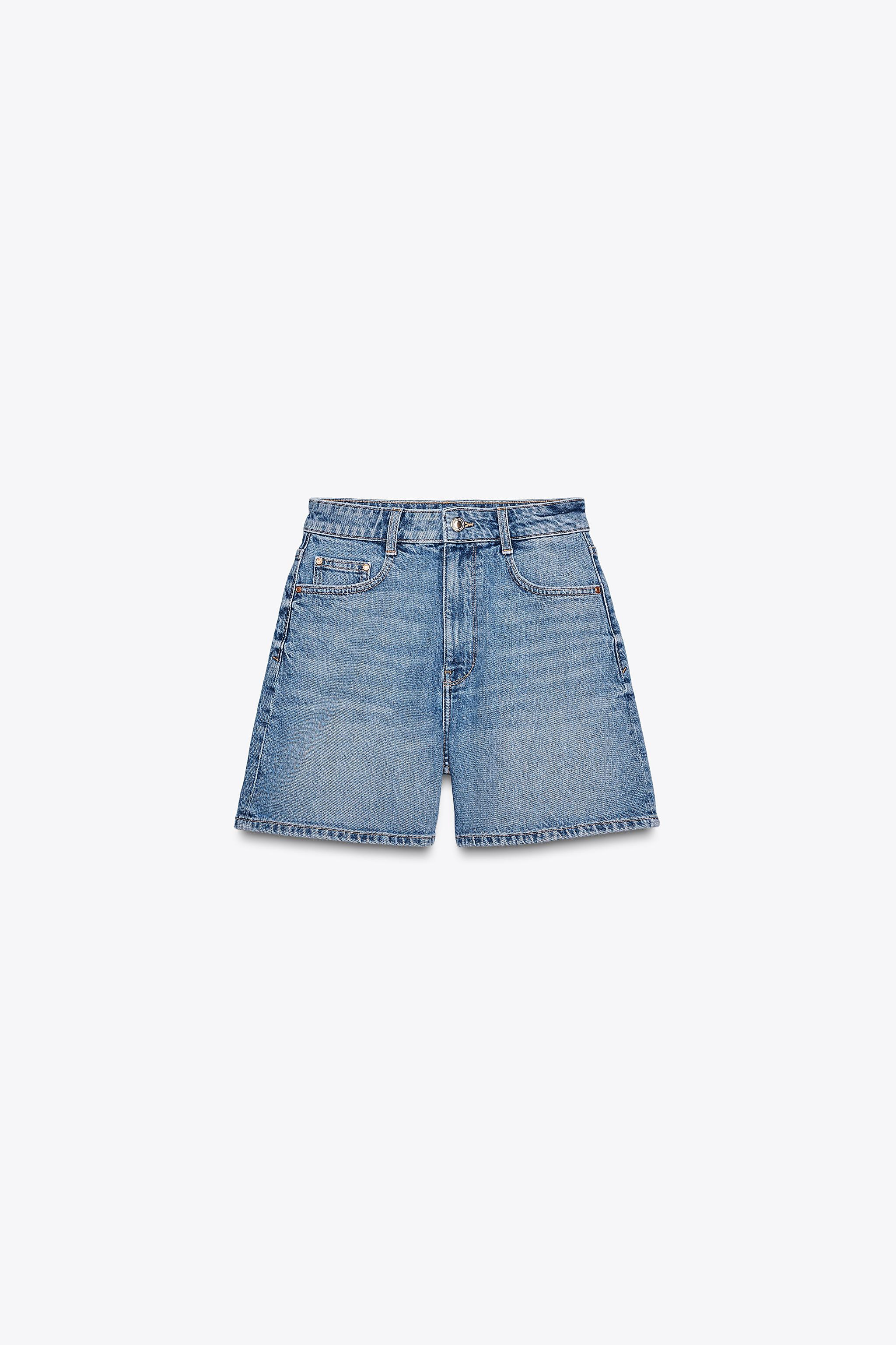 Z1975 MOM-FIT HIGH-WAIST SHORTS | Zara US