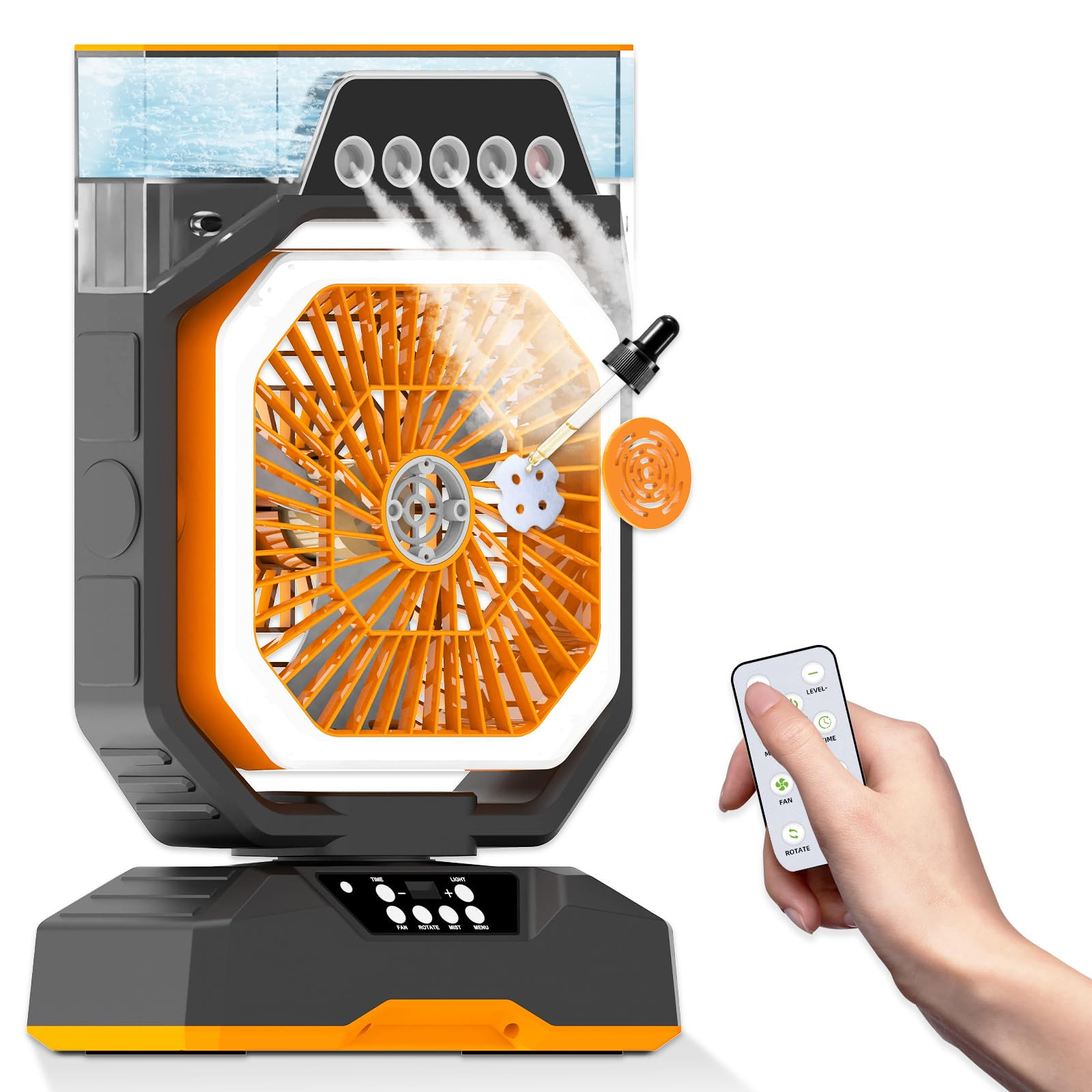 Ultra-long Runtime Misting Fan Portable,Camping Fan with Rechargable 27000mAh Battery Easy Clean ... | Amazon (US)