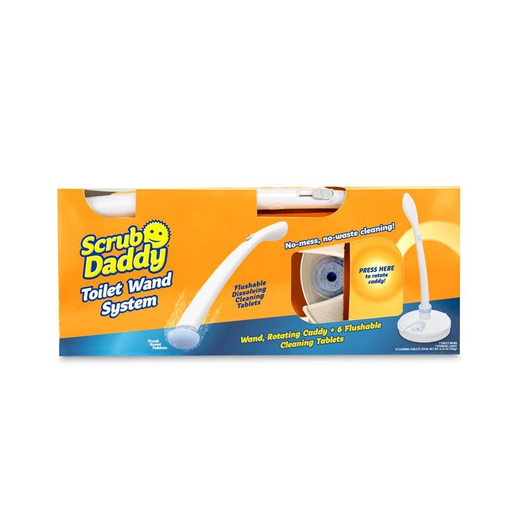 Scrub Daddy Toilet Wand Disposable Kit, System includes 1 wand, 1 Storage Caddy, includes 6 Flush... | Walmart (US)