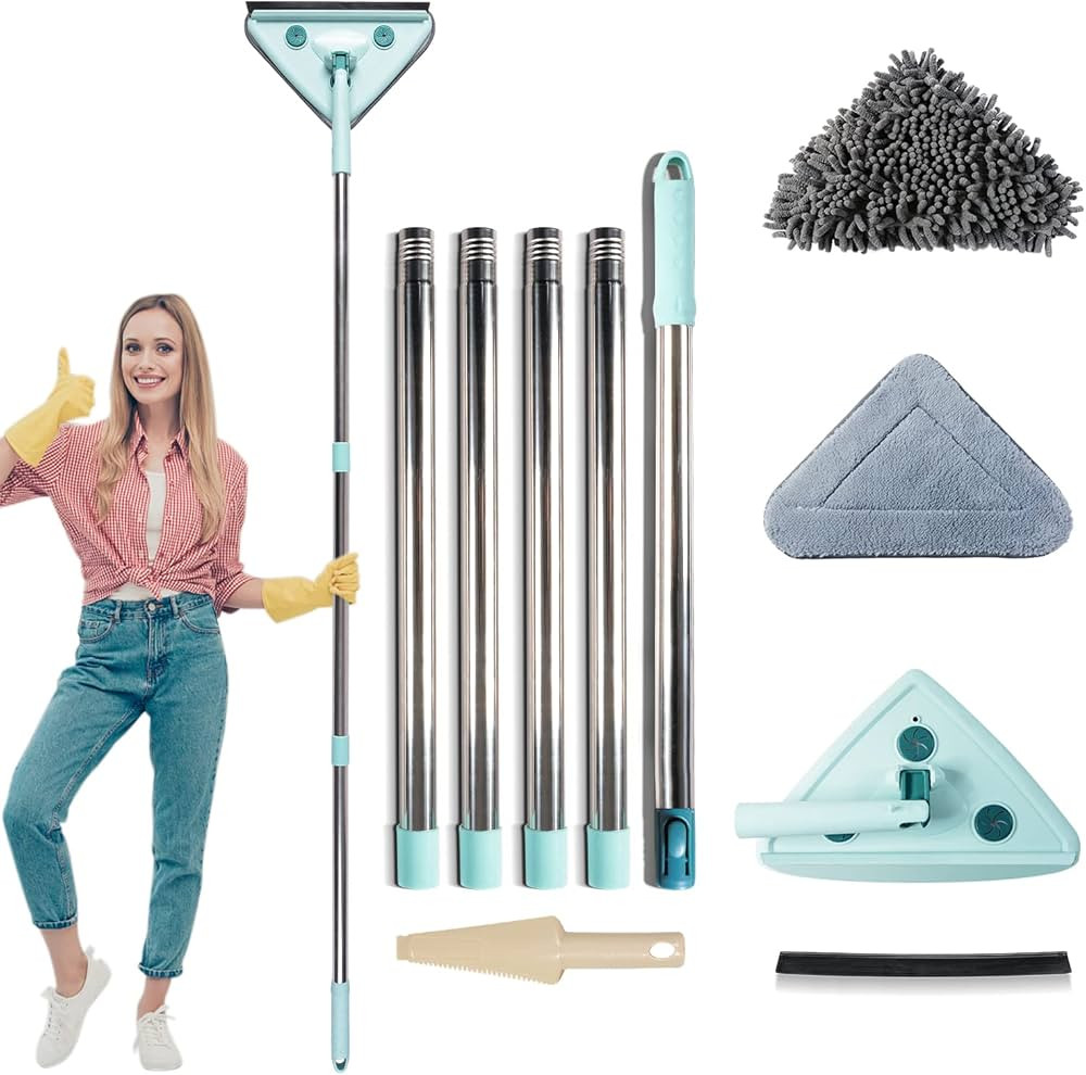 81 Inch Wall Mop with Long Handle,Wall Cleaner with Long Handle Wall Cleaning Mop Baseboard Clean... | Amazon (US)