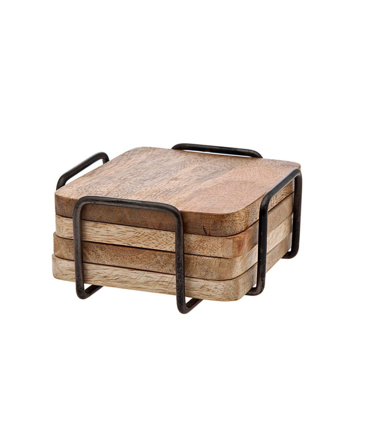 Godinger Square Wood Coasters - Set of 4 - Brown | Macy's