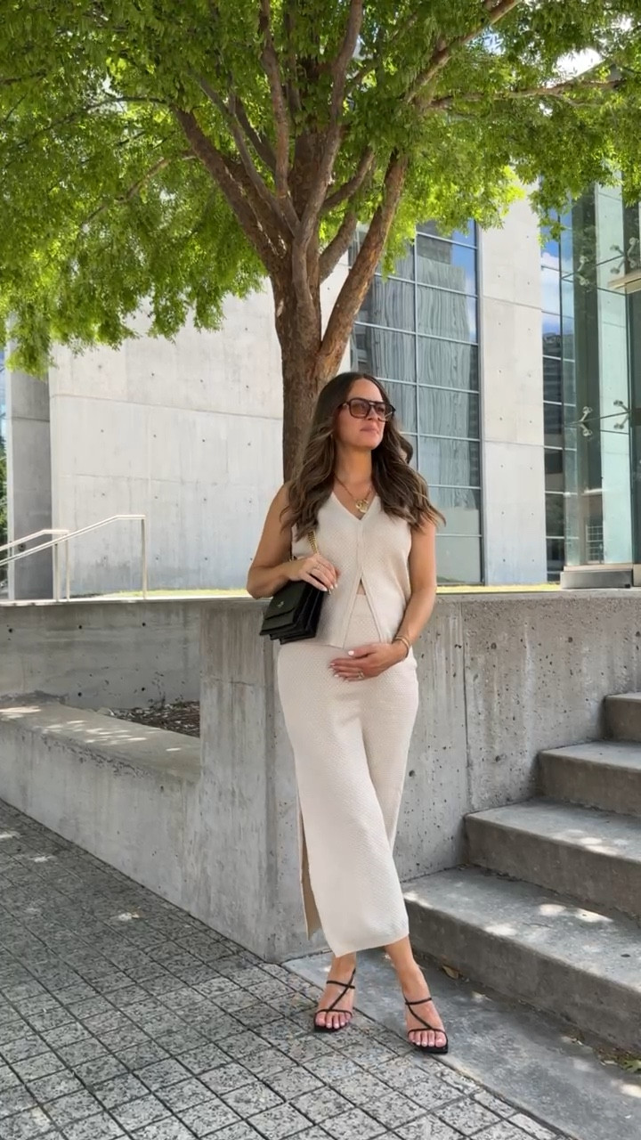 OOTD🤍 this Amazon set is so cute and comes in a few colors. I’m wearing a Small. Great for a bump and can even wear as a coverup! My bag is on sale too! Check out coach outlet for an extra 15% off site wide this weekend 

#LTKStyleTip #LTKVideo #LTKFindsUnder50