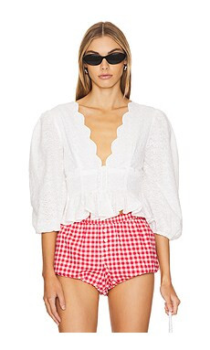 For Love & Lemons Marseille Top in White from Revolve.com | Revolve Clothing (Global)