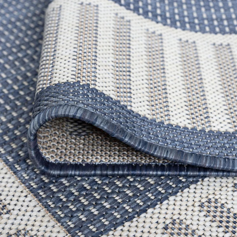 Garrettsville Animal Print Flatweave Navy Indoor / Outdoor Area Rug | Wayfair North America