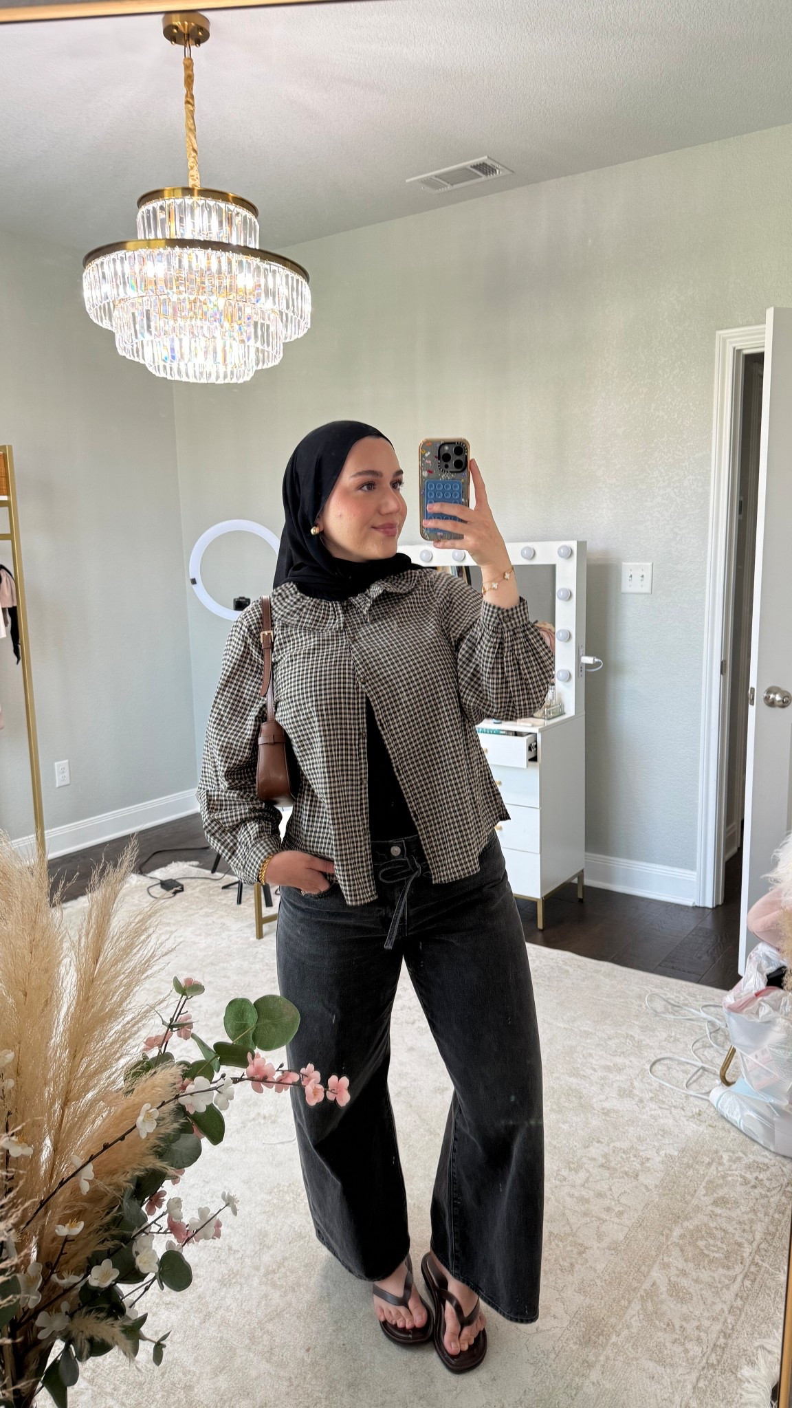 Loving the gingham style top!! Everything runs true to size 🤎

#LTKSaleAlert #LTKStyleTip #LTKFindsUnder50