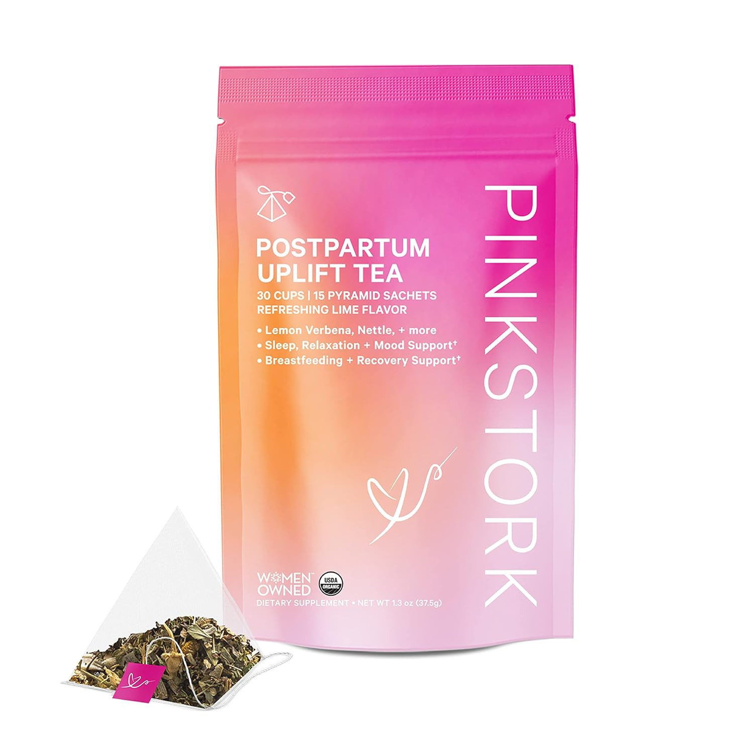 Pink Stork Postpartum Uplift Tea: Postpartum Recovery & Mood Support, Hormone Balance for Women A... | Amazon (US)