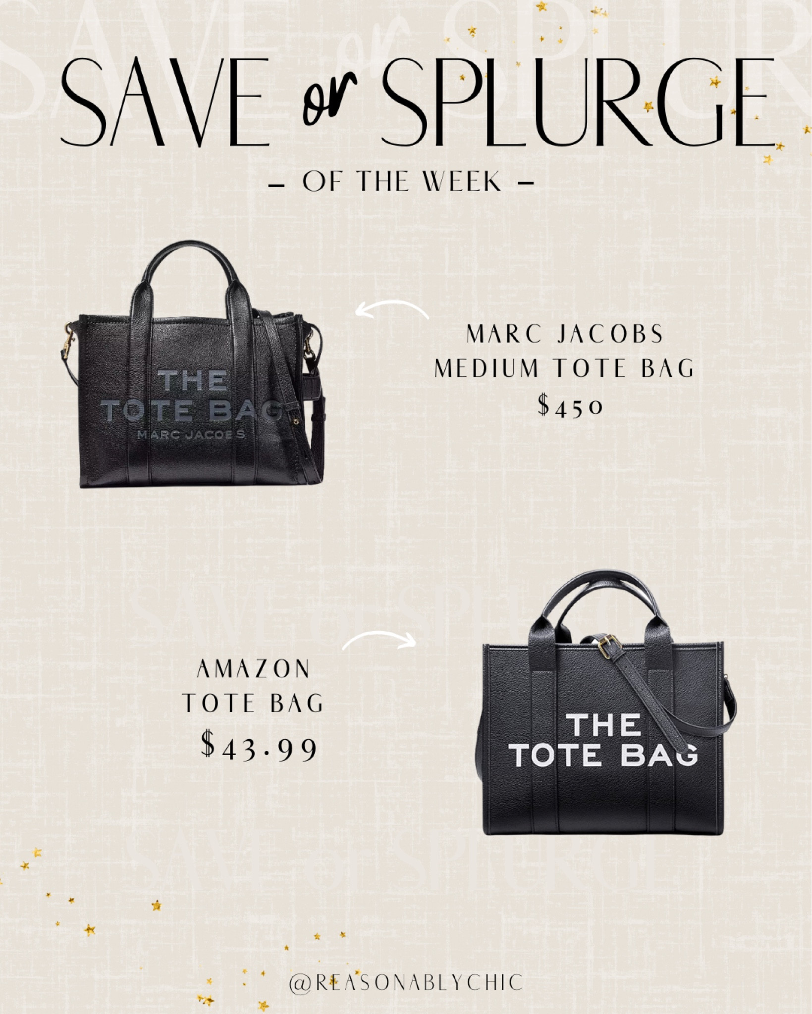 Love this Marc Jacobs tote bag dupe 🖤