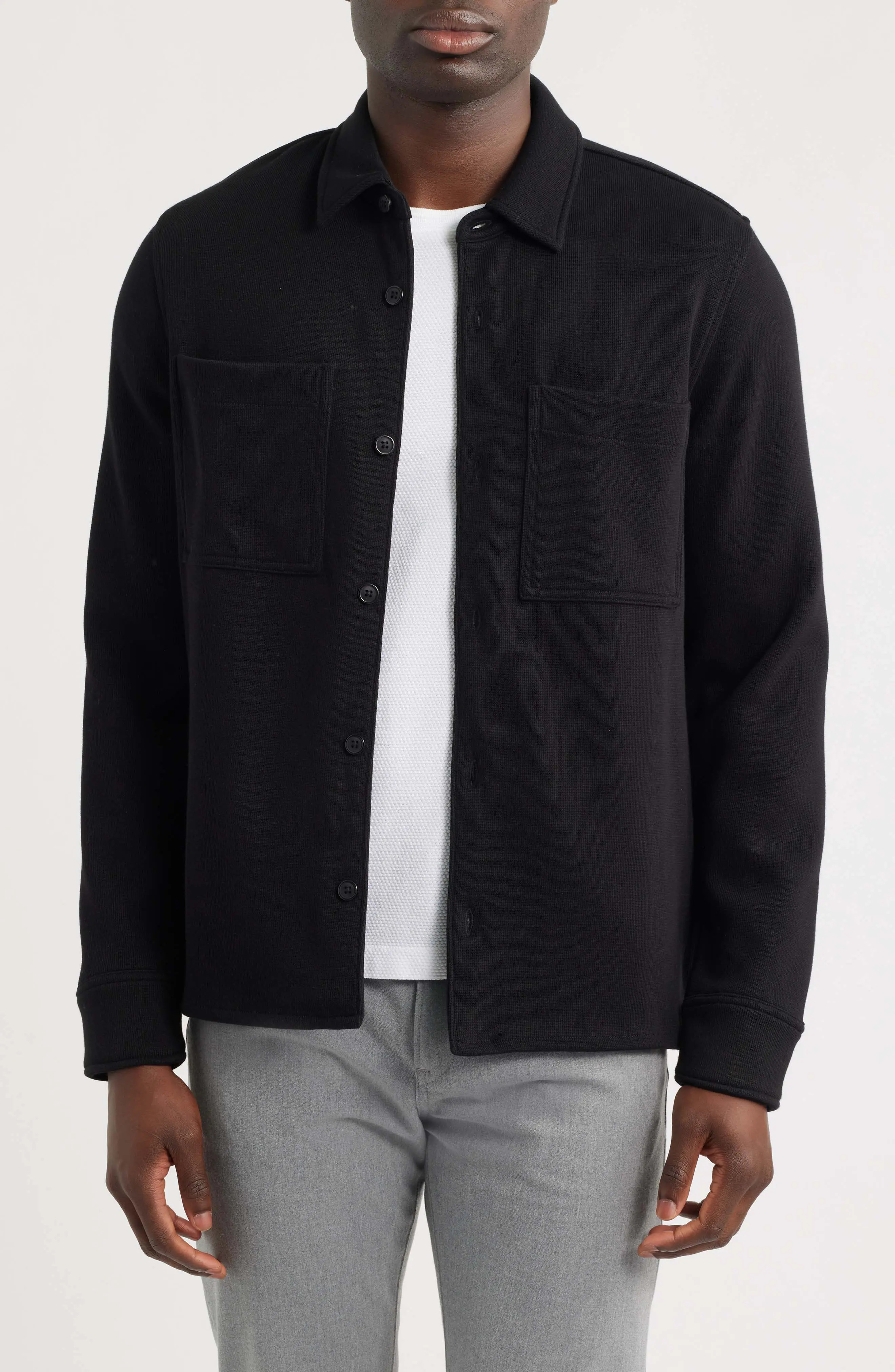 Vince French Rib Shirt Jacket (Men) | Nordstrom | Nordstrom