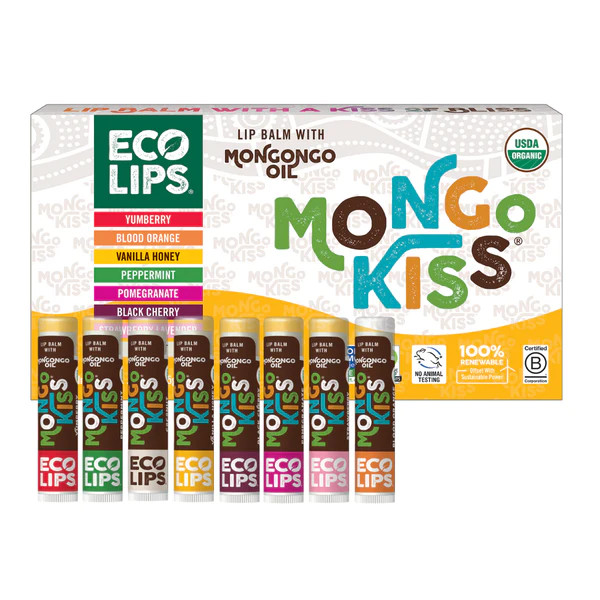 Mongo Kiss® Organic Lip Balm, Value 8 Pack Variety, 0.15 oz. | Eco Lips