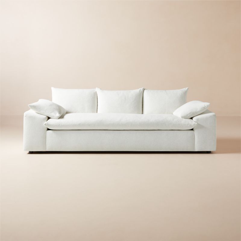 Algora White Performance Fabric Sleeper Sofa + Reviews | CB2 | CB2