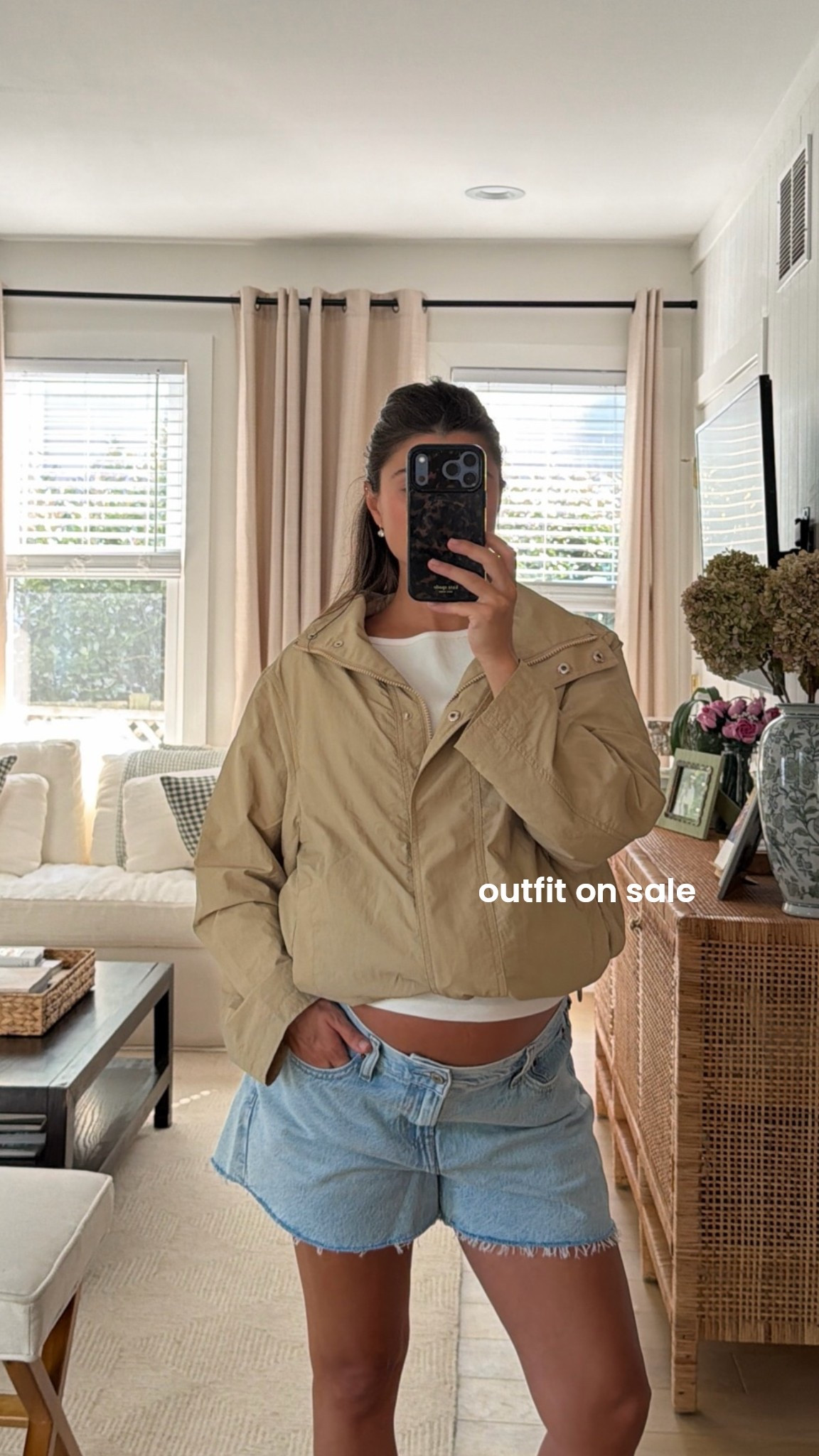code AFVIVIANE for extra 15% off! wearing xs in jacket! medium in top, small would’ve been good too (100% cotton!) and 29 in shorts, I’m currently 32 weeks pregnant and these have been fitting so well last several weeks

#LTKSaleAlert #LTKPetite #LTKBump