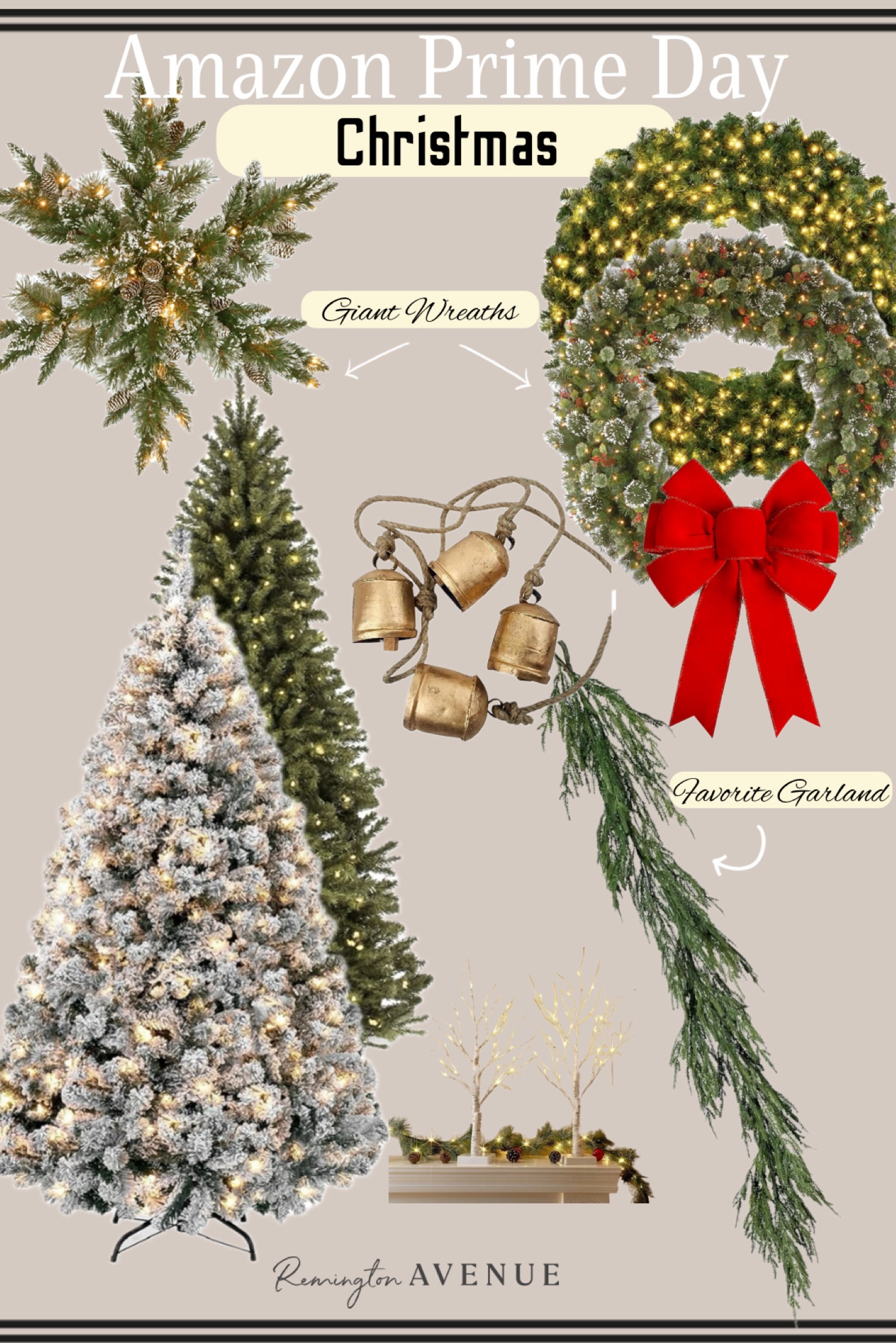 The holidays are approaching and #primeday is bringing it with some major sales on some of my favorite holiday decor that I use every year. Giant Christmas wreaths for outdoor windows 4-6ft tall! Giant wreath bows that are wire lined for easy shaping and withstand harsh weather, my favorite pine garland for banisters and mantles,and antique Christmas bells. Flocked and natural pine Best choice artificial Christmas trees in various sizes and decorative pre lit birch trees for mantles, table centerpieces, or entryway tables. All on major sale!

#LTKxPrimeDay #LTKSeasonal #LTKHoliday