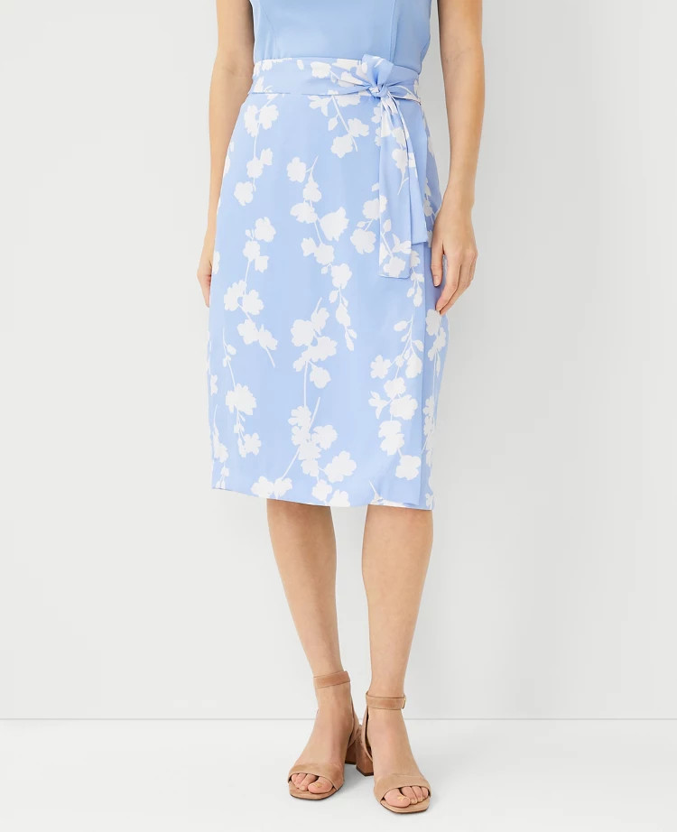 Floral Wrap Pencil Skirt | Ann Taylor (US)