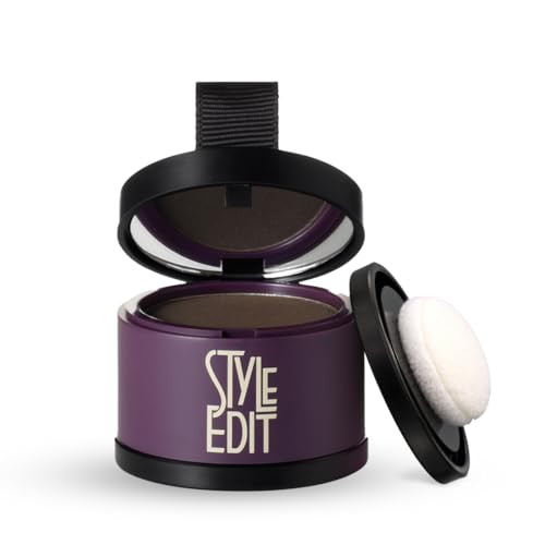 Style Edit Root Touch Up Powder | Temporary Hair Color for Gray Roots and Thinning Hair | Salon-Quality, Transfer-Resistant Hair Concealer | Dark Brown, 0.13 oz | Amazon (US)