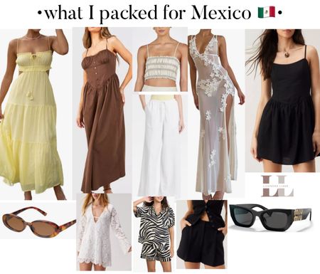 What i packed for Mexico, outfit inspo, what i wore on vacation, vacation outfit, resort wear, summer dress, linen, white dress, outfit ideas, pants, black dress, sunglasses, sandals, my style, maxi dress, mini dress, swim, cover up 

#LTKStyleTip #LTKFindsUnder50 #LTKTravel
