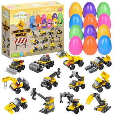 FUN LITTLE TOYS 12PCS Building Blocks Easter Eggs for Easter Egg Hunt Easter Basket Stuffers for Kids | Target