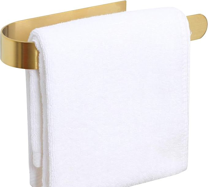HouseAid Self Adhesive Hand Towel Holder for Bathroom, Stainless Steel Adhesive Towel Bar, No Dri... | Amazon (US)