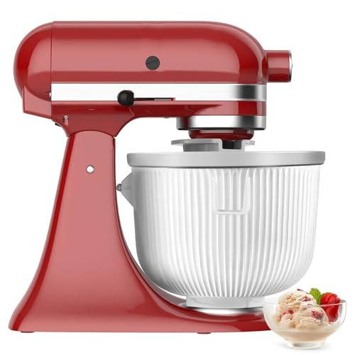 Ice Cream Attachment for Kitchenaid,Fits KitchenAid 4.5-5QT/5.5-6 Quart Stand Mixers,Mixer Accessories,Makes 2 Quarts of Frozen Yogurt,Ice Cream and Sorbet by KOYOEY | Amazon (US)