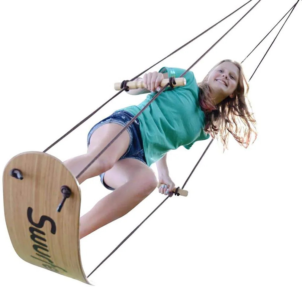 Swurfer - The Original Surf Swing - Bamboo Brown Standing Swing for Kids and Adults | SSW-0004 | Lowe's