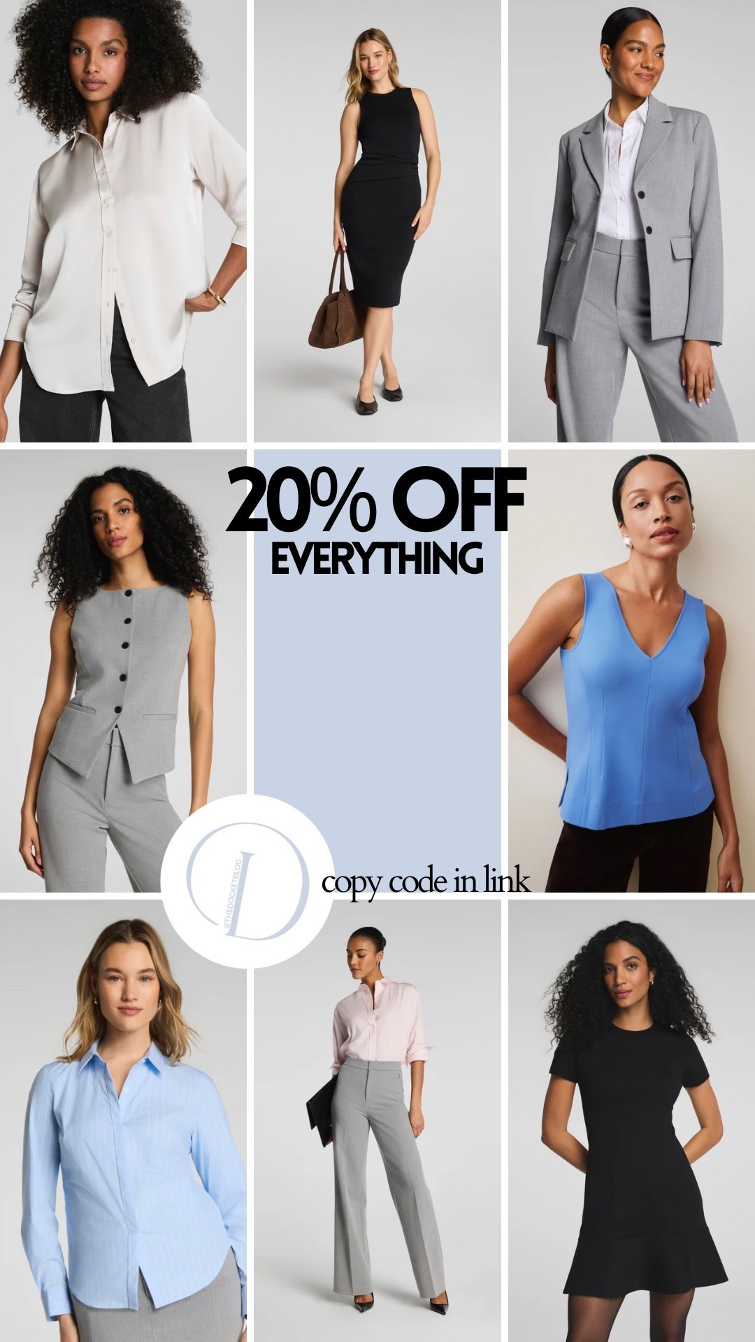 20% off everything today - make sure to copy the code when you tap on the item! 

Womens business professional workwear and business casual workwear and office outfits midsize outfit midsize style 

#LTKSpringSale #LTKSeasonal #LTKWorkwear