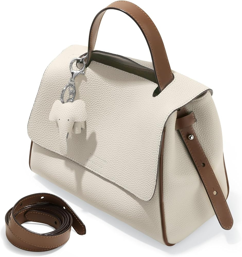 ITAMOOD Genuine Leather Top Handle Handbag for Women, Fashionable Tote Crossbody Bag, Shoulder Ba... | Amazon (US)