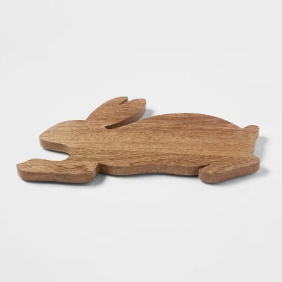 16" x 9" Wood Bunny Shaped Serving Board - Threshold™ | Target