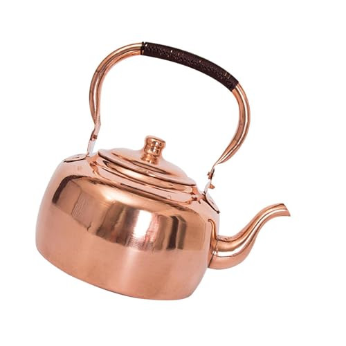 YWJLQH Tea Kettle Hot Water Kettle Copper with Ergonomic Handle Copper Kettle Kung Fu Tea Pot for Gas Stoves Stovetop Boiling Water, 3L | Amazon (US)