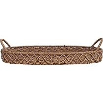 Creative Co-Op Decorative Oval Woven Seagrass Tray with Handles | Amazon (US)