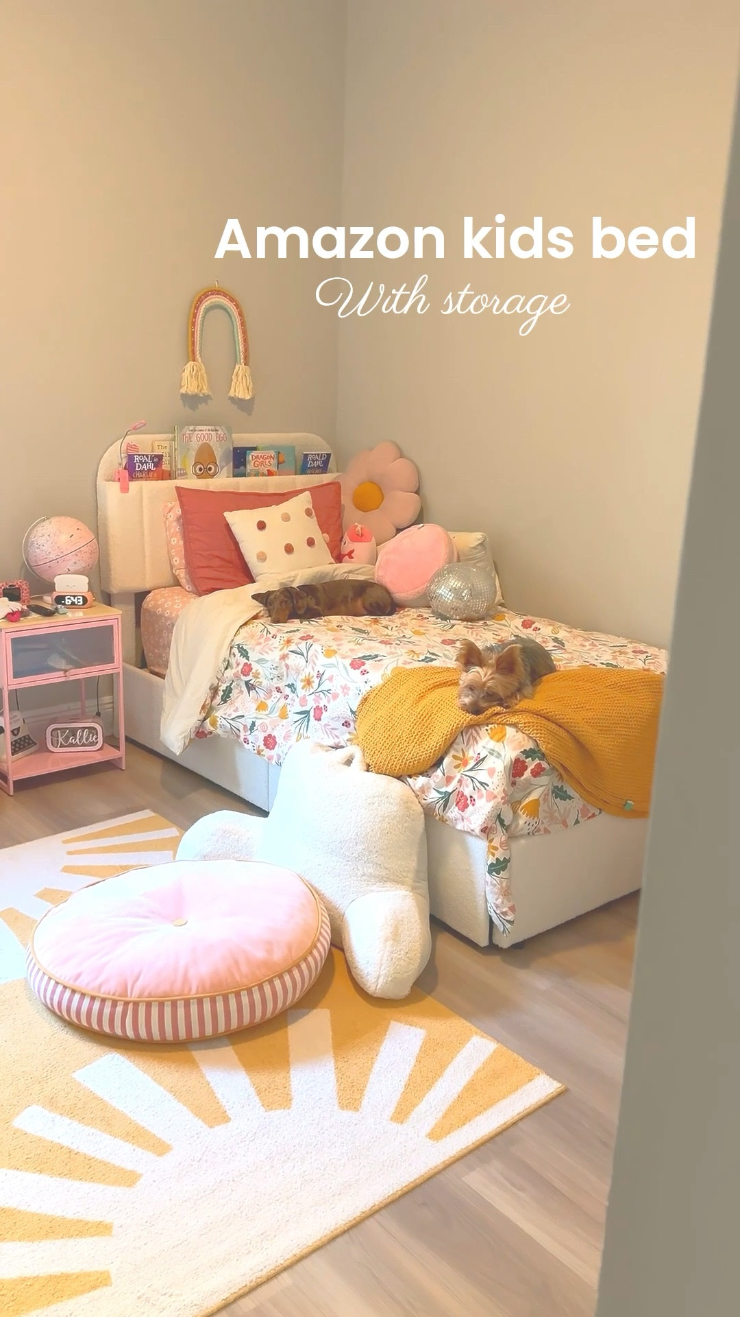 The cutest bed with a bookshelf headboard !😍 They have it in blue too! #spring #amazon #springbedding #amazonsale

#LTKHome #LTKKids