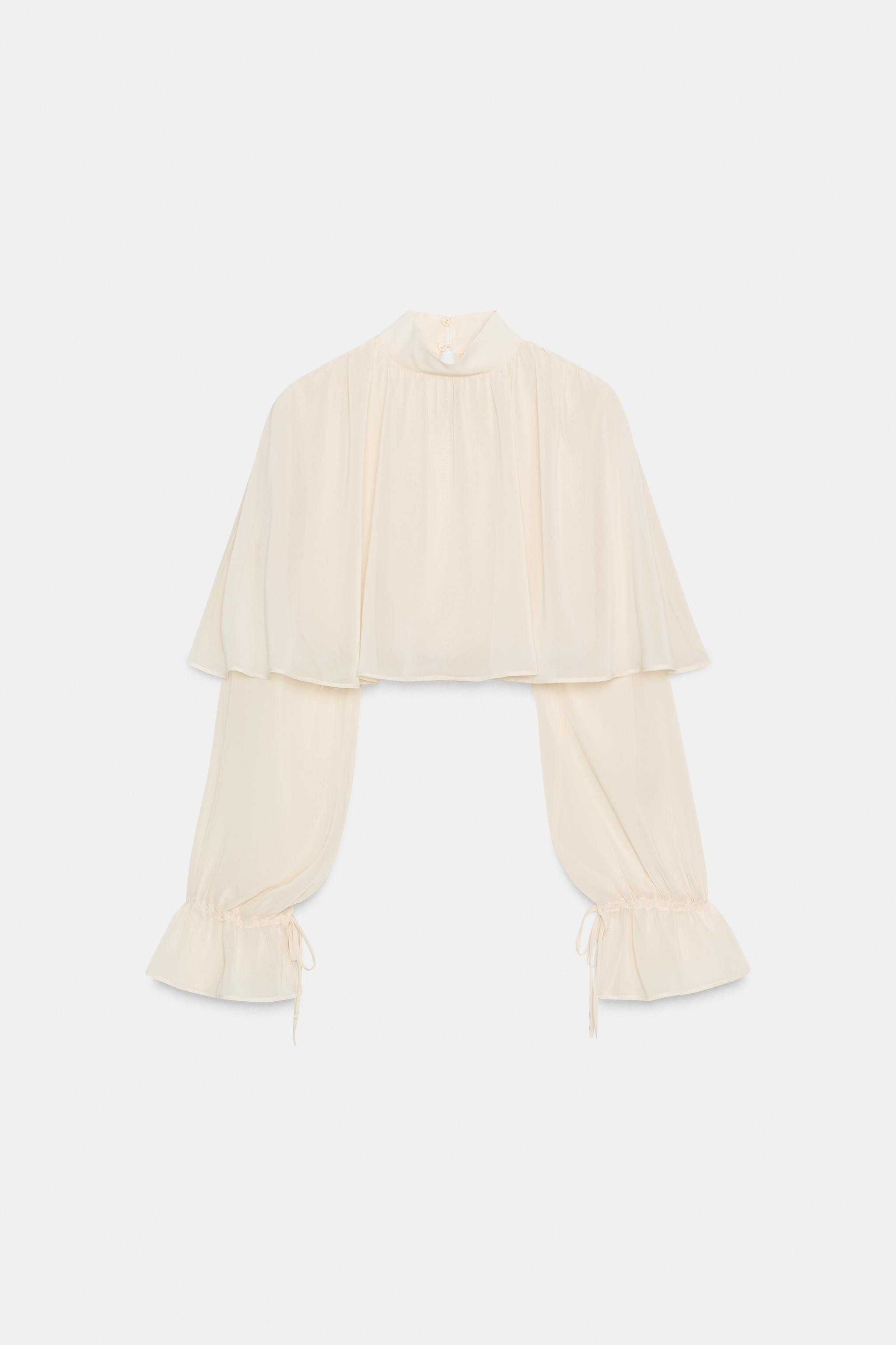 GEORGETTE CAPE TOP | Zara US
