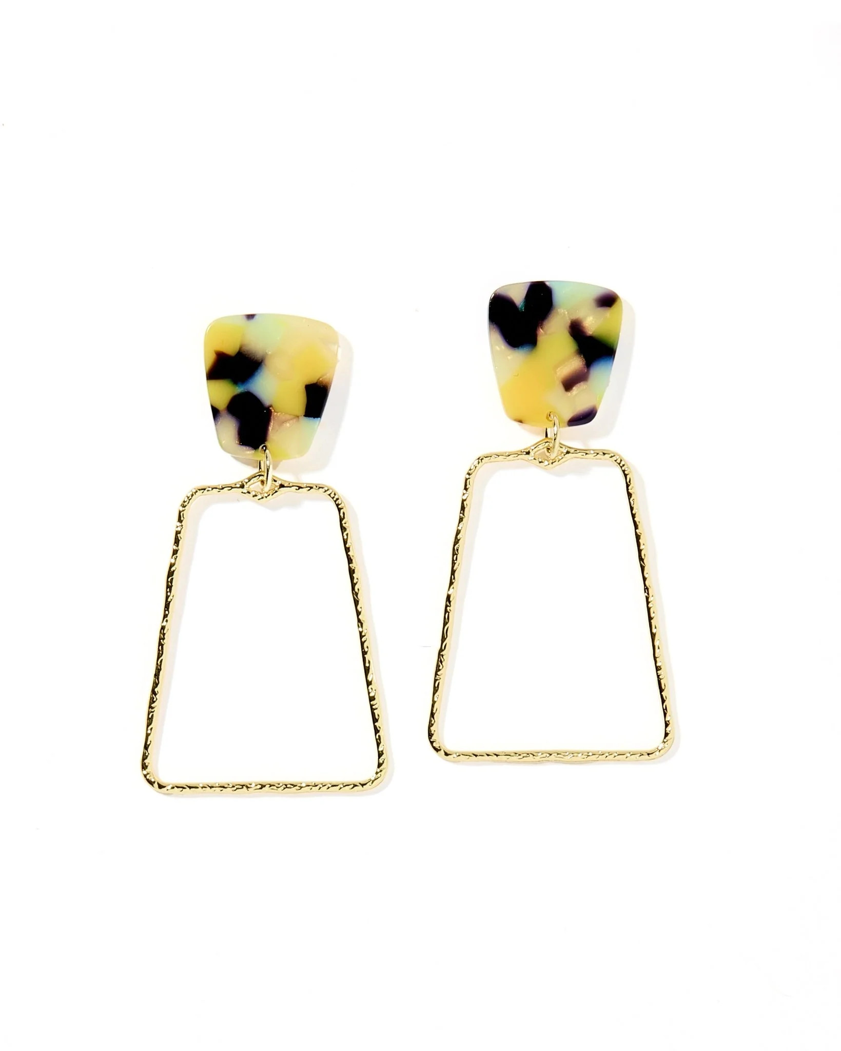 Kaelyn Statement Earrings - Green-Mustard Camo | LINNY CO LLC