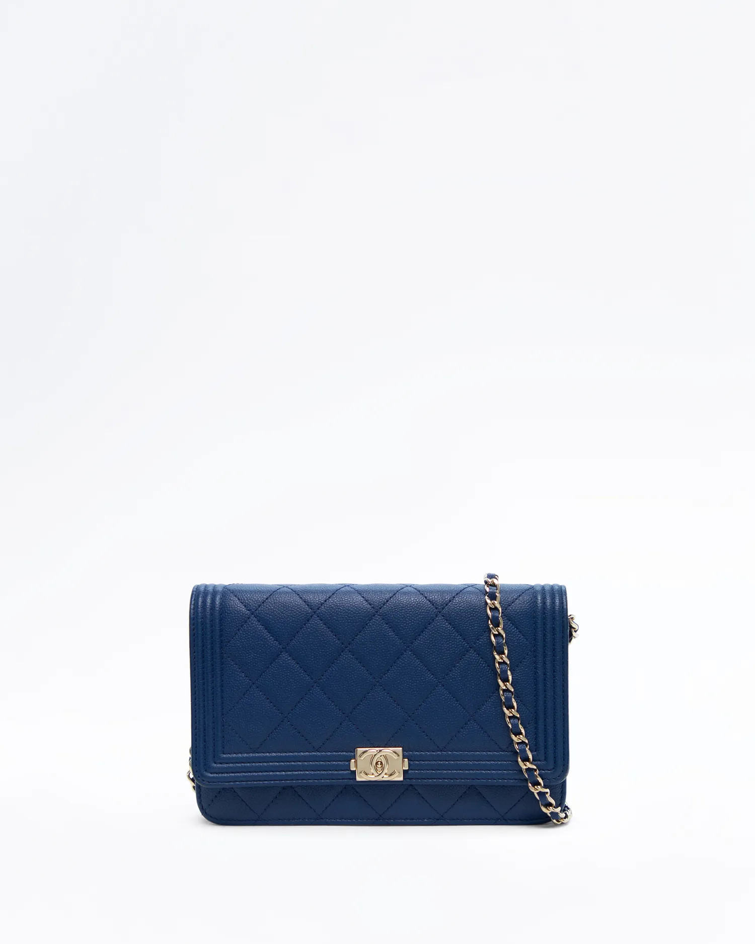 Caviar Quilted Boy Wallet on a Chain | Vivrelle