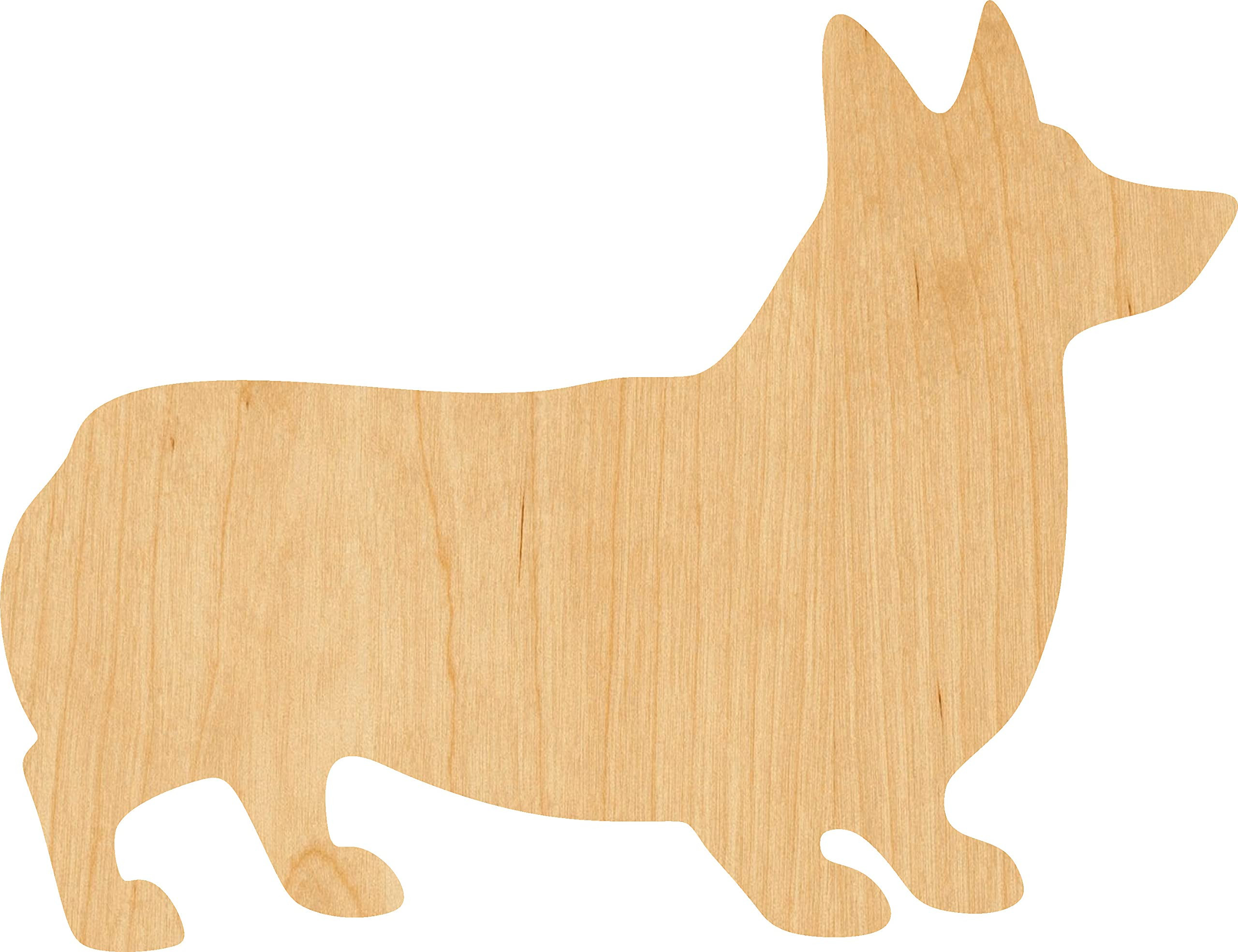 Corgi Laser Cut Out Wood Shape Craft Supply - 4 Inch | Amazon (US)
