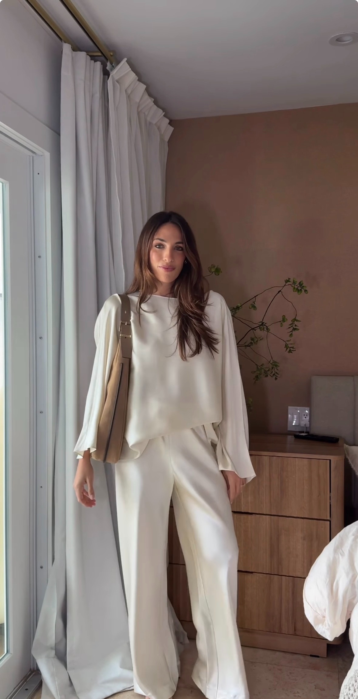 Living for this silk moment. It’s giving 'effortless elegance' 🤍 

 #LTKootd #LTKU #LTKOver40