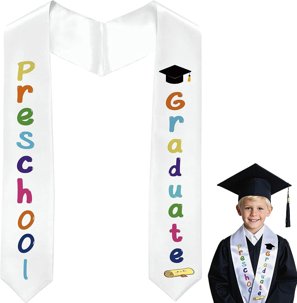Kindergarten Preschool Graduation Sash, Unisex Kindergarten Preschool Graduation Stole for kids G... | Amazon (US)