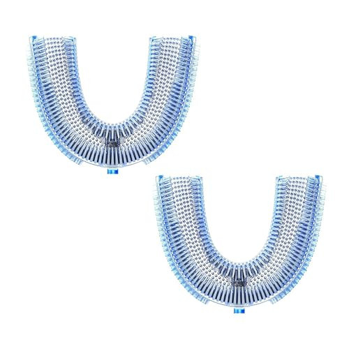 2 Pcs Silicone U-Shaped Toothbrush Replacement Head Compatible with Ultrasonic Toothbrush,360 Degree Silicone Head for Teeth Cleaning, Sonic Toothbrush Tool Head Accessories for Adults | Amazon (US)