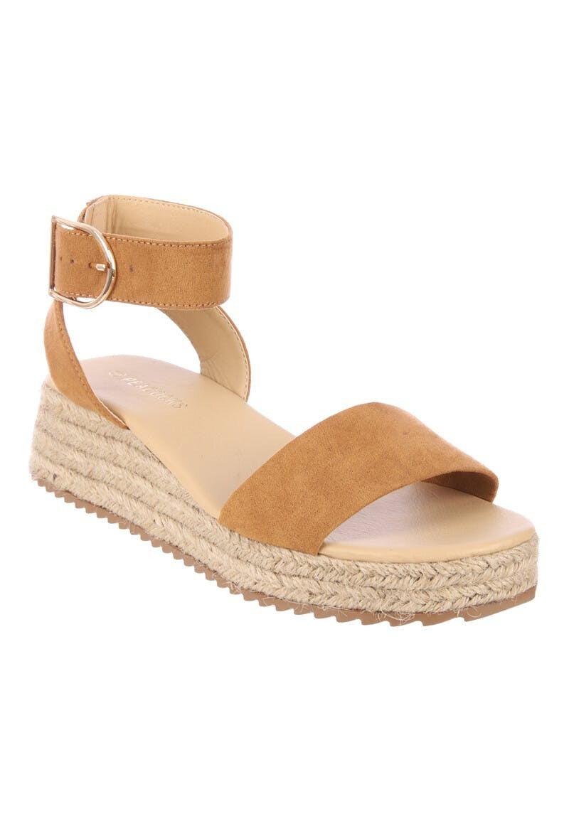 Womens Tan Espadrille Wedge Sandals | Peacocks
