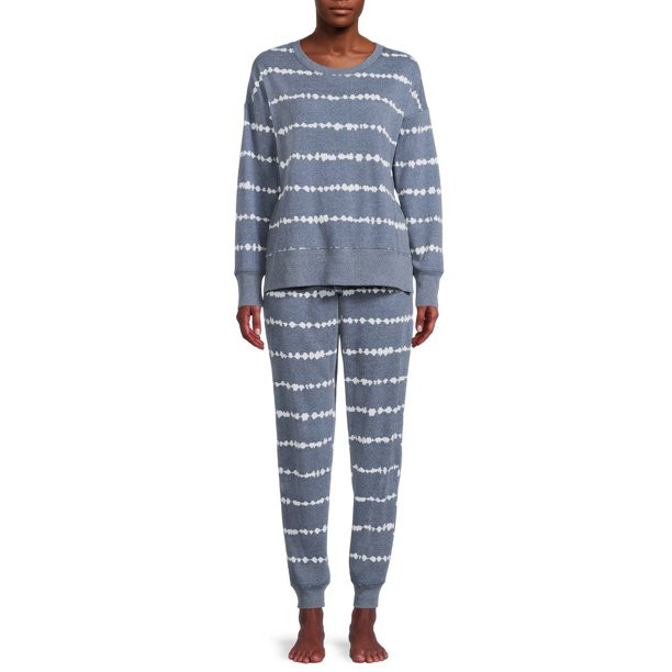 Secret Treasures Women's and Women's Plus Long Sleeve Vintage Wash Sweatshirt and Pants Set, 2-Pi... | Walmart (US)