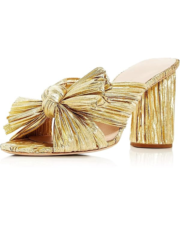 MUCCCUTE Women's Bow Knot Heeled Sandals Ankle Buckle Strap Chunky Heeled Open-toe Comfortable We... | Amazon (US)