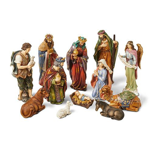 Glitzhome 12pcs Resin Nativity Figurine Set | HSN