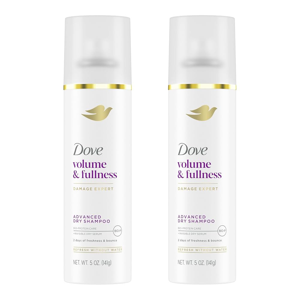 Dove Dry Shampoo Spray, Volume & Fullness, Absorbs Oil to Refresh Hair Without Washing, 5 oz (2-P... | Amazon (US)