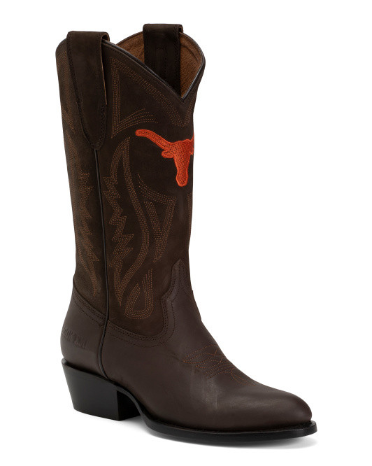 Made In Mexico Leather University Of Texas Gameday Western Boots | TJ Maxx