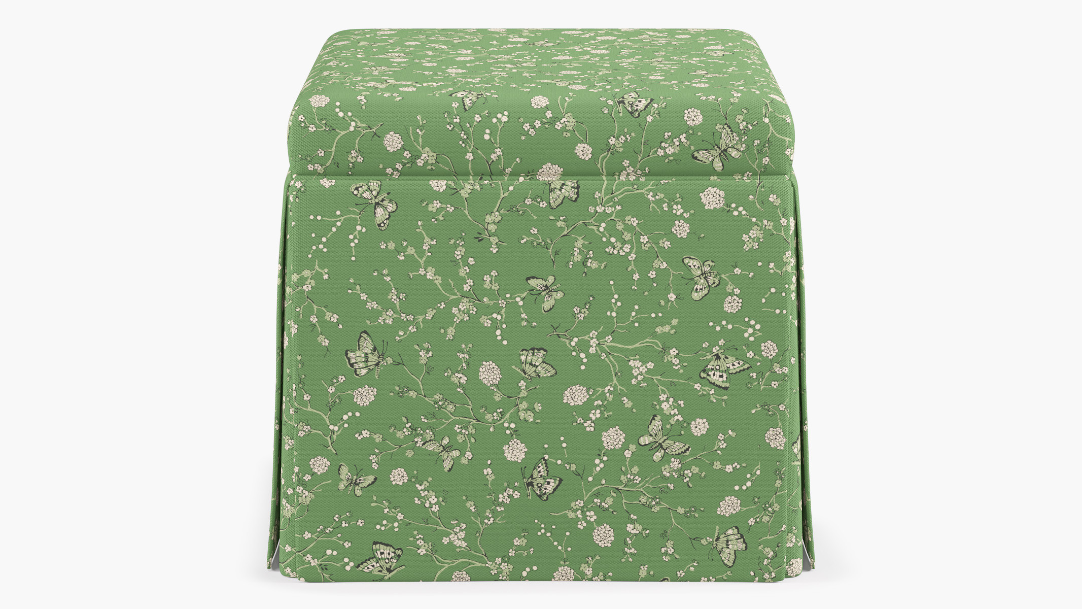 Skirted Storage Ottoman | The Inside