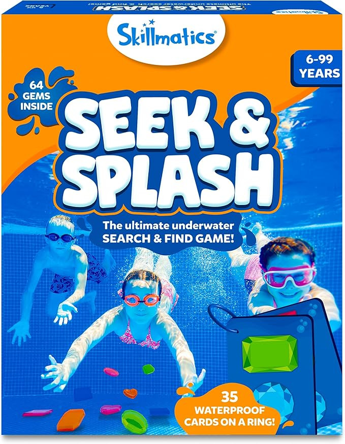 Skillmatics Pool Toys - Seek & Splash, Search & Find Water Game, Swimming Pool Dive Toy for Kids,... | Amazon (US)